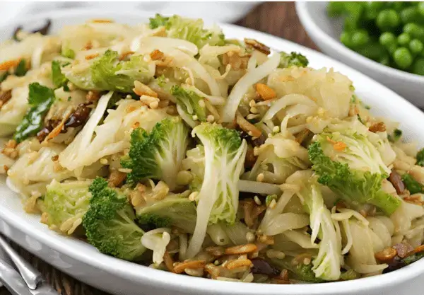 Diabetes-friendly cabbage stir fry recipe.