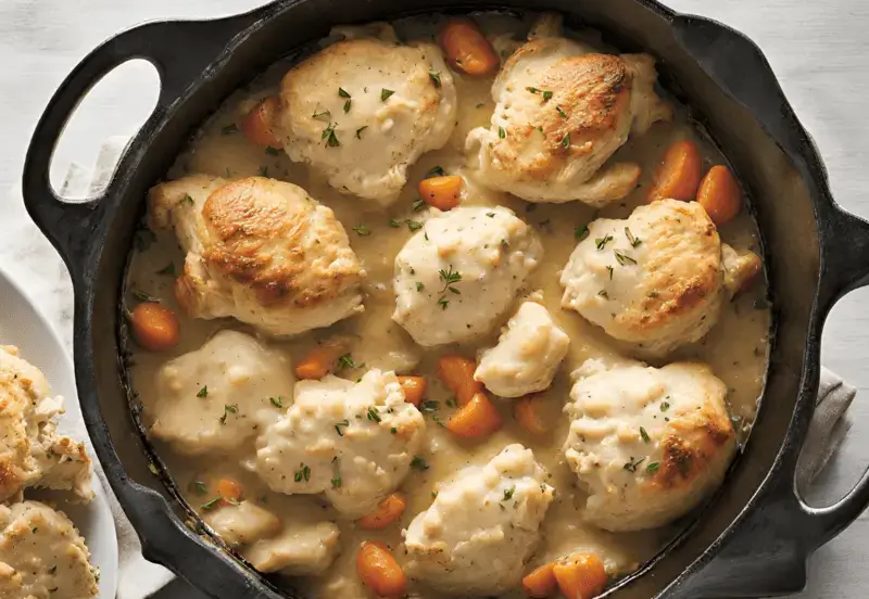 Dutch Oven Chicken and Biscuits Instructions Let's Get Cooking!