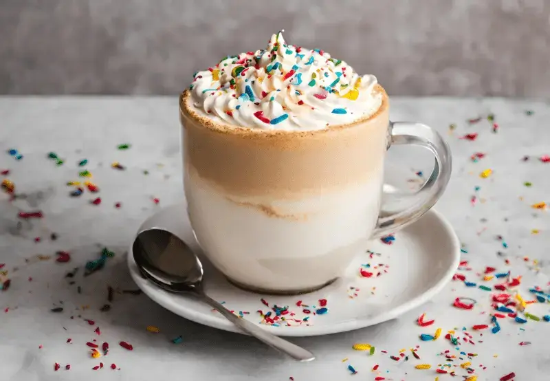 Serving suggestions for Birthday Cake Latte Recipe
