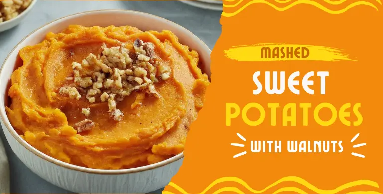Mashed Sweet Potatoes with Walnuts