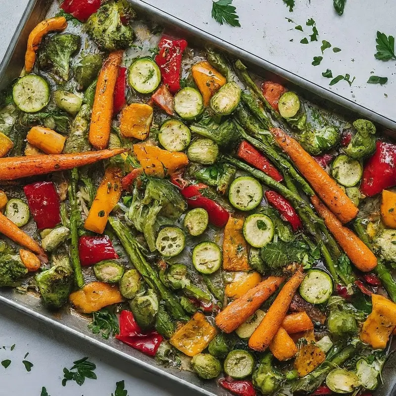 Oil Free Roasted Vegetables Serving Versatile side dish or main course