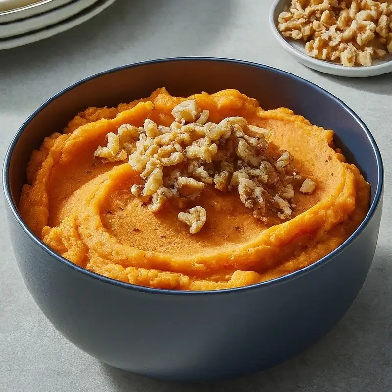 Sweet potatoes and walnuts, a delicious combination