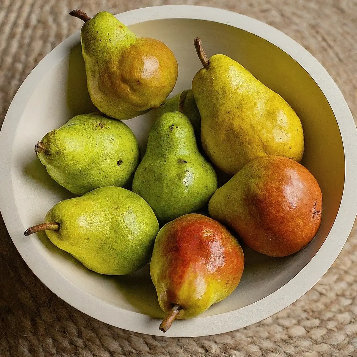 Selecting ripe pears