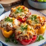 Cheesy Ground Beef Stuffed Peppers Recipe