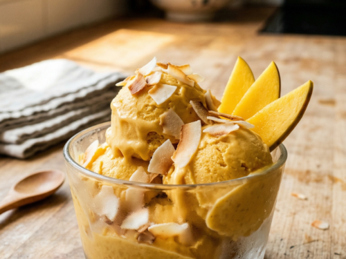 Creamy Mango Coconut Ice Cream