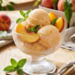 Peach Sorbet with Honey