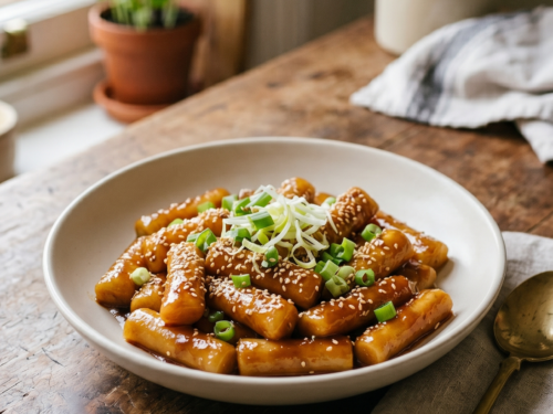 sweet soy butter korean rice cakes